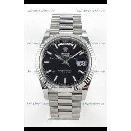 Rolex Day Date Super Clone Black Dial 40MM 210 Grams Swiss Replica watch 