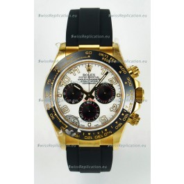Rolex Daytona Super Clone 116518 Yellow Gold White Dial Original Cal.4130 Movement