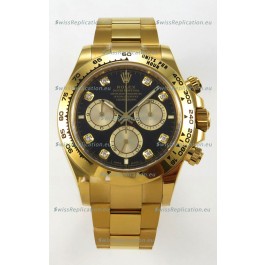 Rolex Daytona Super Clone 116508 Yellow Gold - Black Dial Original Cal.4131 Movement