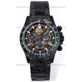 Rolex Daytona Blaken Black Carbon 1:1 Swiss Mirror Replica Skeleton Dial Cal.4130 Movement
