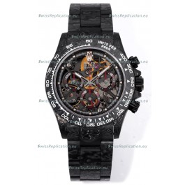 Rolex Daytona Blaken Black Carbon 1:1 Swiss Mirror Replica Skeleton Dial Cal.4130 Movement