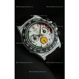 Rolex Daytona DiW Ferrari White Dial Edition Watch - Lightweight Forged Cabon Casing
