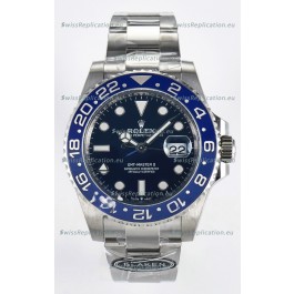 Rolex GMT Masters II Super Clone 126716 "Blaken" 904L Steel Blue Dial Watch 