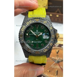 Rolex GMT Masters DiW Desert Carbon Casing Swiss Replica Watch Green Dial 