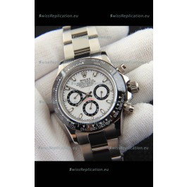 Rolex Daytona Japanese Movement Replica Watch in White Dial - Ceramic Bezel 