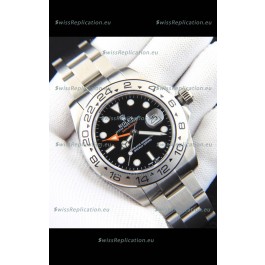 Rolex Explorer II Japanese Movement Replica Watch in Steel Casing Black Dial