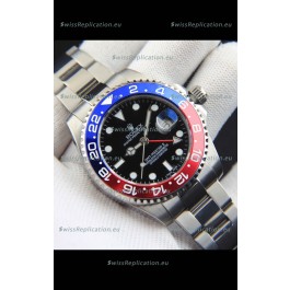 Rolex GMT Masters II Japanese Movement Replica Watch Steel Case Black Dial