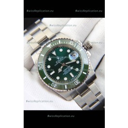 Rolex Submariner Japanese Replica Watch 904L Steel - Ceramic Bezel in Green