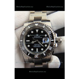 Rolex Submariner Japanese Replica Watch 904L Steel - Ceramic Bezel in Black