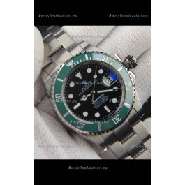 Rolex Submariner Japanese Replica Watch 904L Steel Black Dial Green Ceramic Bezel 
