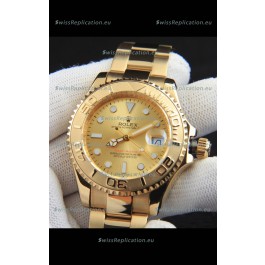 Rolex Yachtmaster Japanese Movement Watch in Gold Casing - Gold dial 37MM