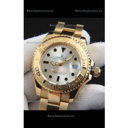 Rolex Yachtmaster Japanese Movement Watch in Gold Casing - Steel dial 37MM