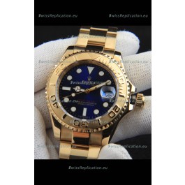 Rolex Yachtmaster Japanese Movement Watch in Gold Casing - Blue dial 37MM
