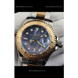 Rolex Yachtmaster Japanese Movement Watch in Two Tone Gold Casing - Pearl dial 37MM