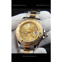 Rolex Yachtmaster Japanese Movement Watch in Two Tone Gold Casing - Gold dial 37MM