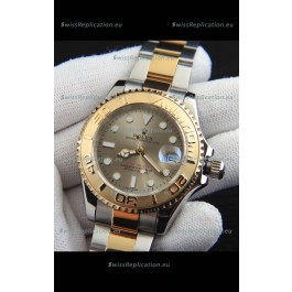Rolex Yachtmaster Japanese Movement Watch in Two Tone Gold Casing - Gold dial 37MM