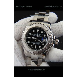 Rolex Yachtmaster Stainless Steel Japanese Replica Watch - 40MM - Black Dial 