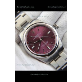 Rolex Oyster Perpetual Japanese Movement Replica Watch 39MM - Burgundy Dial