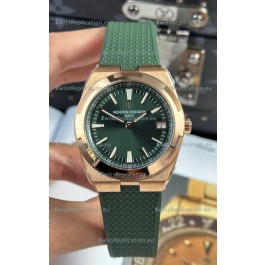 Vacheron Constantin Super Clone Overseas Edition Rose Gold Casing Rubber Strap