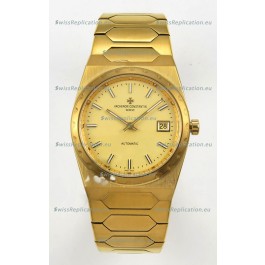 Vacheron Constantin Historiques 222 Super Clone 37MM Yellow Gold Watch in Gold Dial