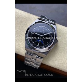 Vacheron Constantin Overseas True Moon Phase Steel Black Dial Swiss Replica Watch 