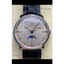 Vacheron Constantin Patrimony Moonphase Stainless Steel Champange Dial Swiss Replica Watch 