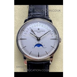 Vacheron Constantin Patrimony Moonphase Stainless Steel Steel Dial Swiss Replica Watch 