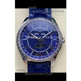 Vacheron Constantin Fiftysix Moonphase Blue Dial Steel Case Swiss Replica Watch 