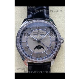 Vacheron Constantin Fiftysix Moonphase Steel Dial Steel Case Swiss Replica Watch 