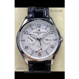 Vacheron Constantin Fiftysix Day-Date Stainless Steel White Dial Swiss Replica Watch 