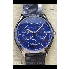 Vacheron Constantin Fiftysix Day-Date Stainless Steel Blue Dial Swiss Replica Watch 