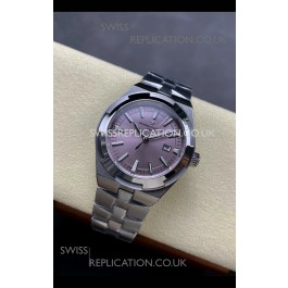 Vacheron Constantin Overseas 35MM Pink Dial Steel Strap Super Clone Watch 