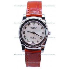 Rolex Cellini Cestello Ladies Swiss Replica Watch in Pearl Dial