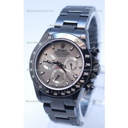 Rolex Daytona Cosmograph Project X Design Black Out Edition Series II Swiss Watch in Grey Opaline Dial 