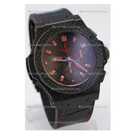 Hublot Big Bang All Carbon Swiss Replica Watch in Red