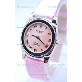 Rolex Cellini Cestello Ladies Swiss Pink Watch in Roman Markers