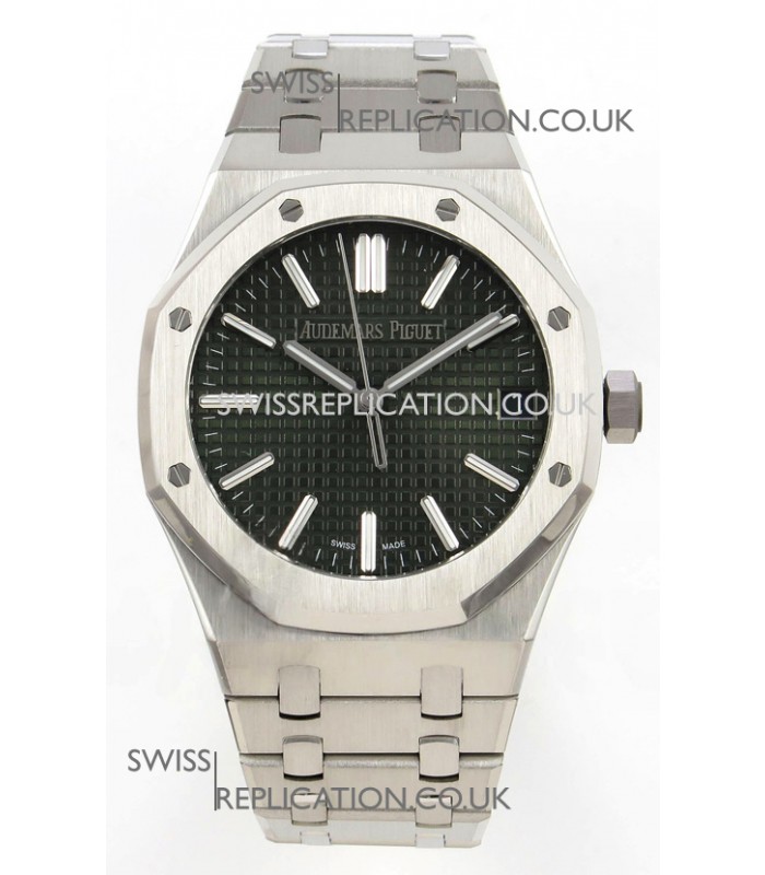 Royal Oak 15510 Green Dial FREE SPRUNG MVMNT Super Clone Watch 