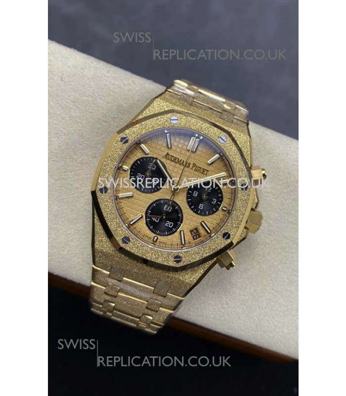 Royal Oak Chrono 26240 Frosted Yellow Gold Super Clone Watch