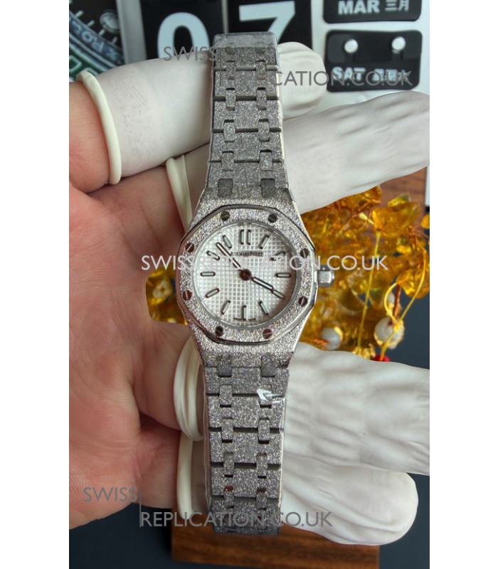 Royal Oak Frosted 67630BC Mini 23MM White Gold Super Clone Watch 