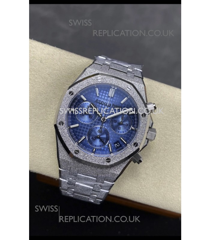 Royal Oak Chrono 26240 Frosted White Gold Ice Blue Dial Super Clone Watch