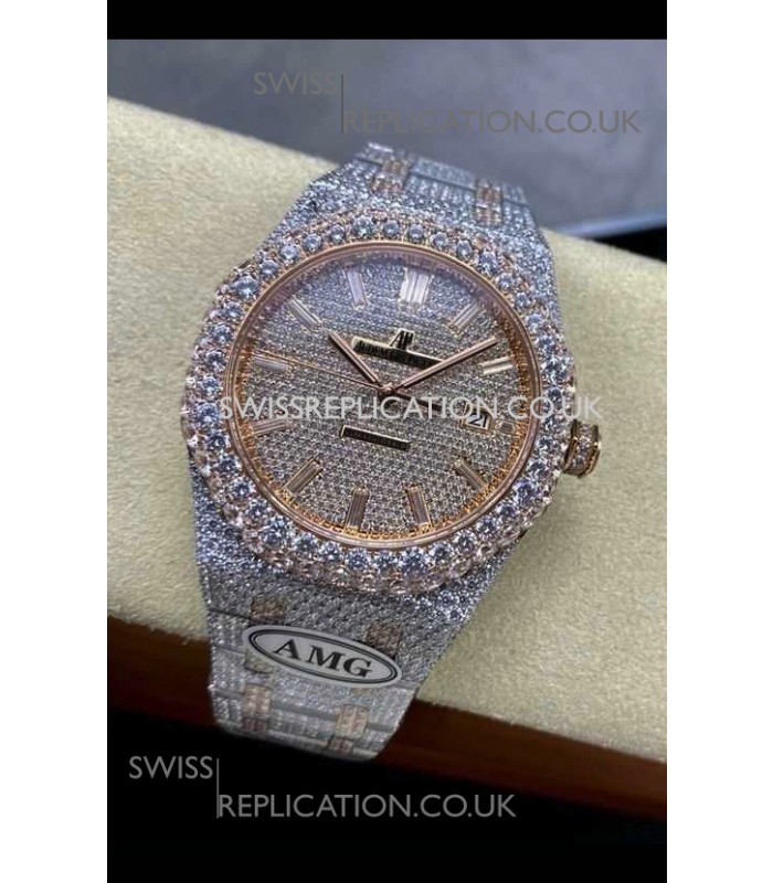 Royal Oak 15400 Iced Out Super Clone Edition 4 Super Clone Watch 