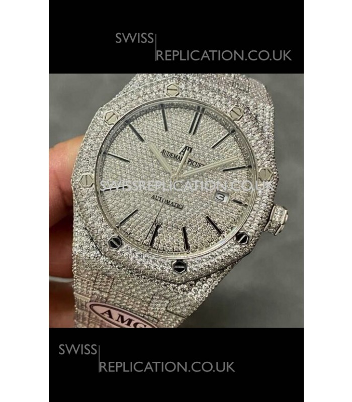 Royal Oak 15400 Iced Out Super Clone Edition 6 Super Clone Watch 