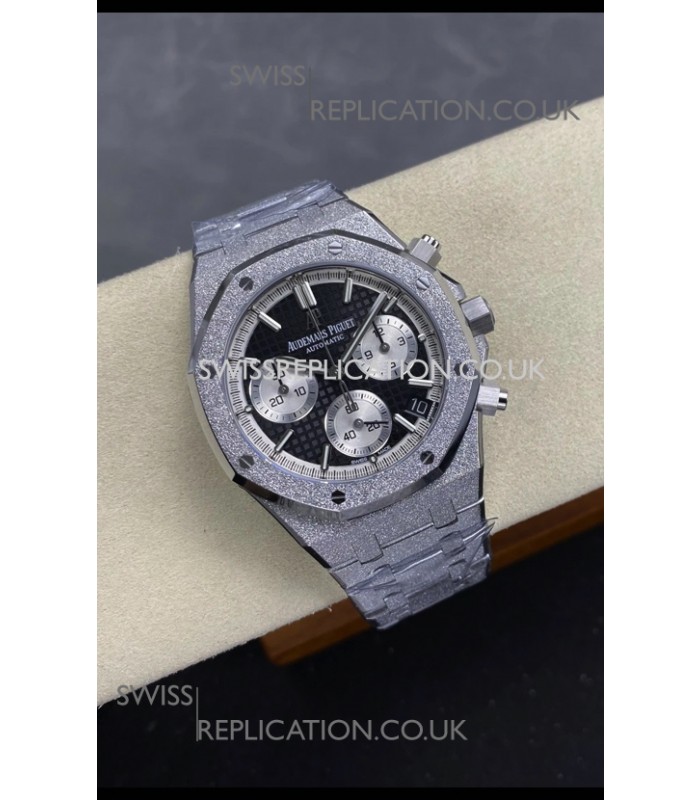 Royal Oak Chrono 26240 Frosted White Gold Black Dial Super Clone Watch