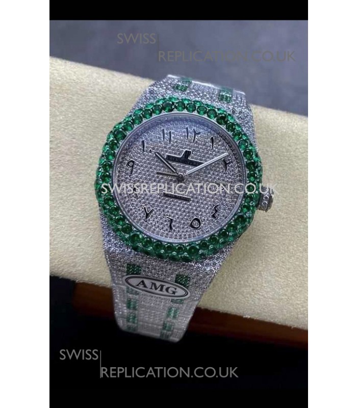 Royal Oak 15400 Iced Out Super Clone Edition 12 Super Clone Watch 