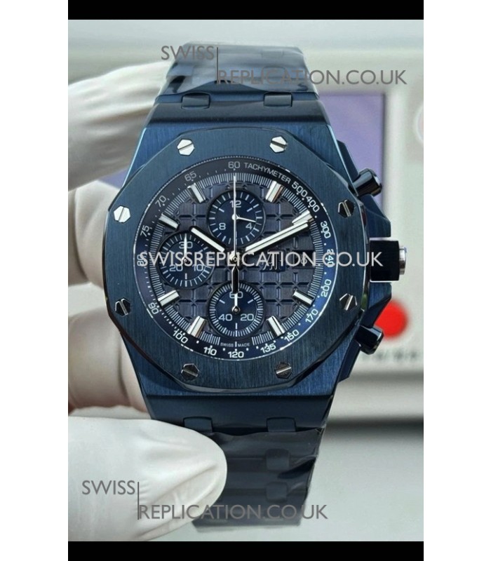 Royal Oak Offshore Blue DLC Coating Chronograph Super Clone Watch 