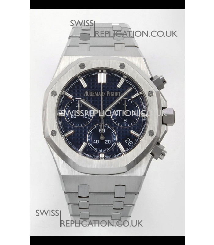 Royal Oak Chrono 26240 Blue Dial FREE SPRUNG MVMNT Steel Caing Super Clone Watch 