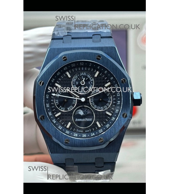Royal Oak Perpetual Calendar Super Clone Blue Ceramic Replica Watch