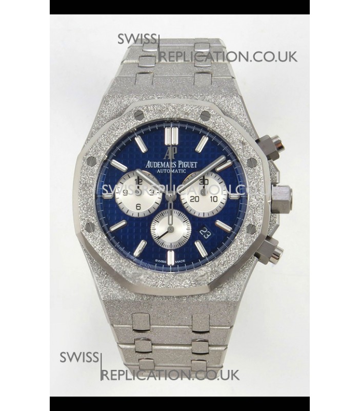 Royal Oak Chrono 26331 Frosted White Gold Blue Dial Super Clone Watch 