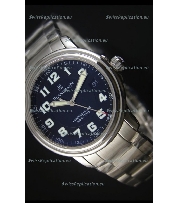 Blancpain Leman 2100 Military 100 Hours Watch in Black Dial - Original Citizen Movement