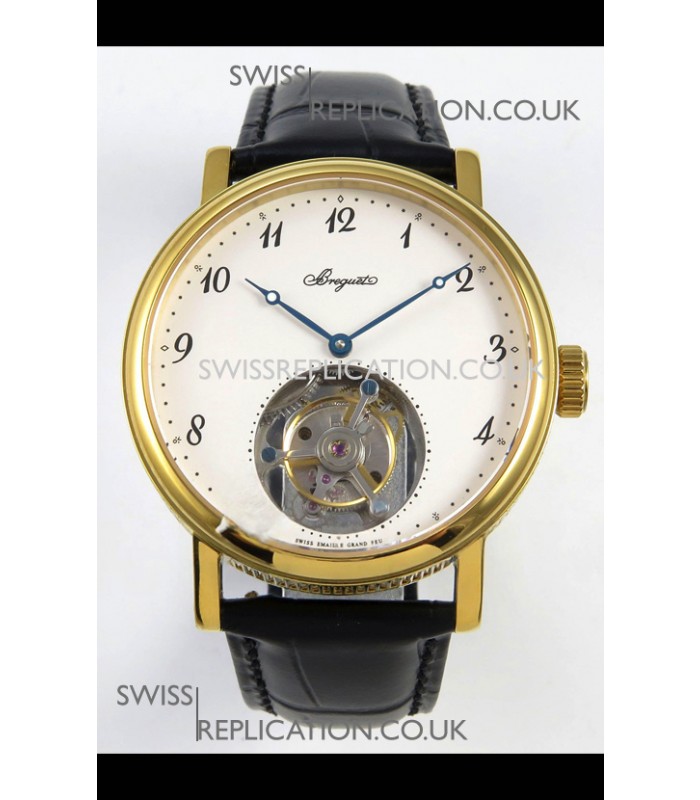Breguet Classique Tourbillon Yellow Gold Numerals Dial Super Clone Watch 